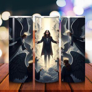 Ozzy Osbourne Inspired 20oz Tumbler w/ Metal Straw
